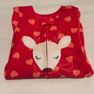 Red Heart Kids Pajamas with Deer Design